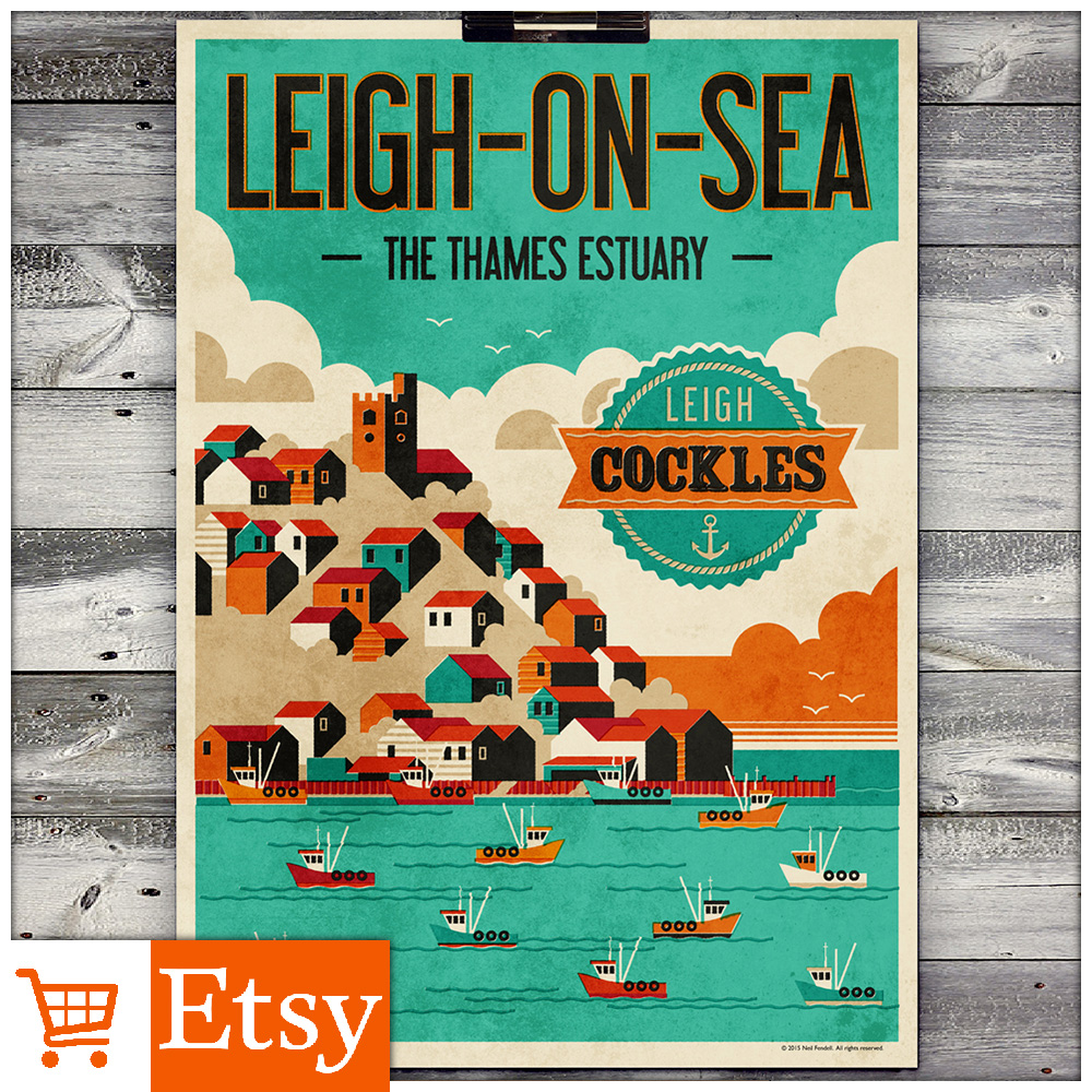 Leigh-on-Sea - Leigh Cockles - A2 & A4 Posters