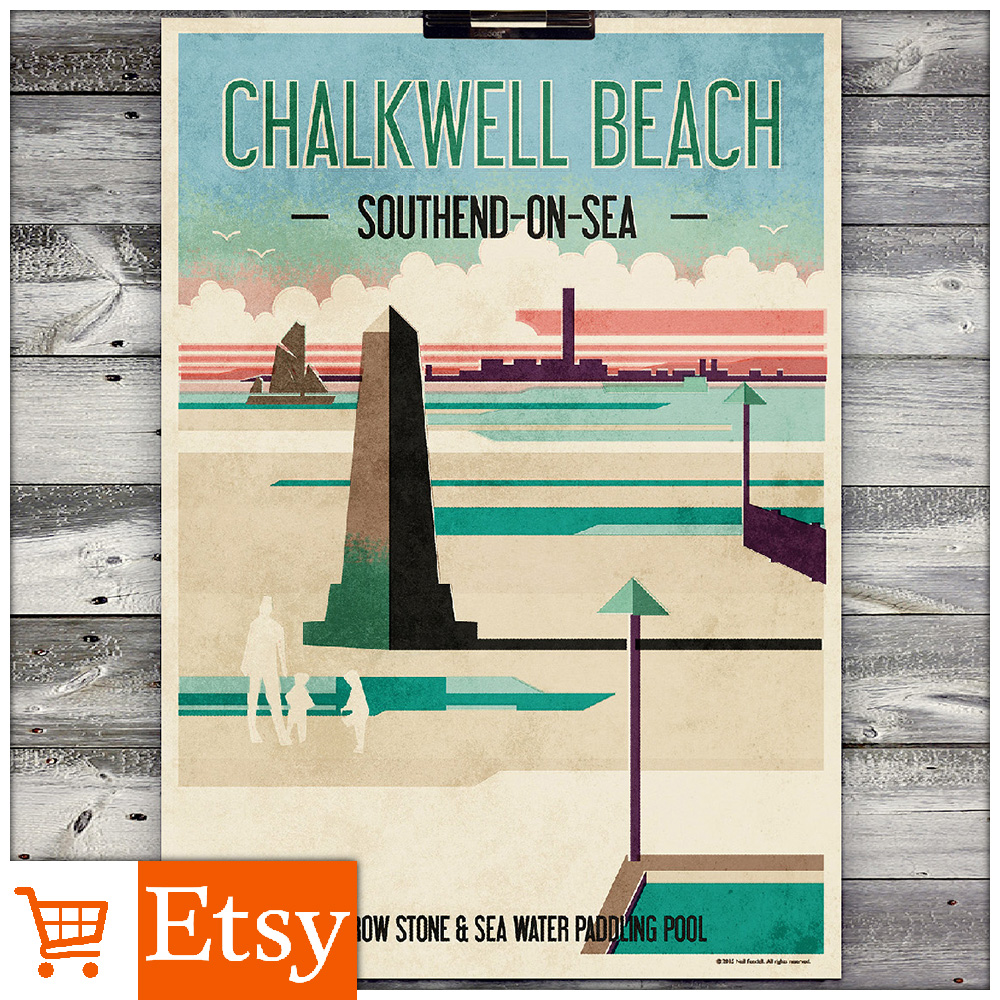 Chalkwell Beach - A2 Poster