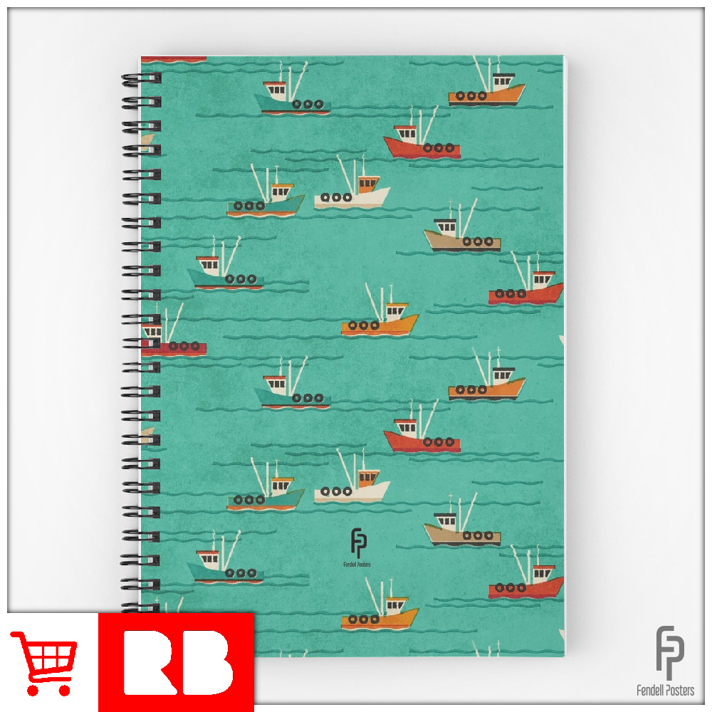 Leigh Fishing Trawlers - Spiral Notbook