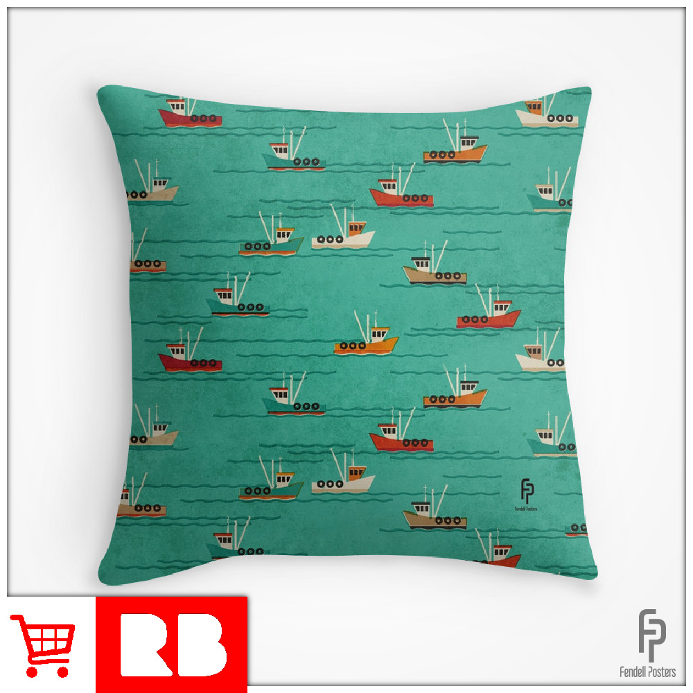 Leigh Fishing Trawlers - Throw Pillows