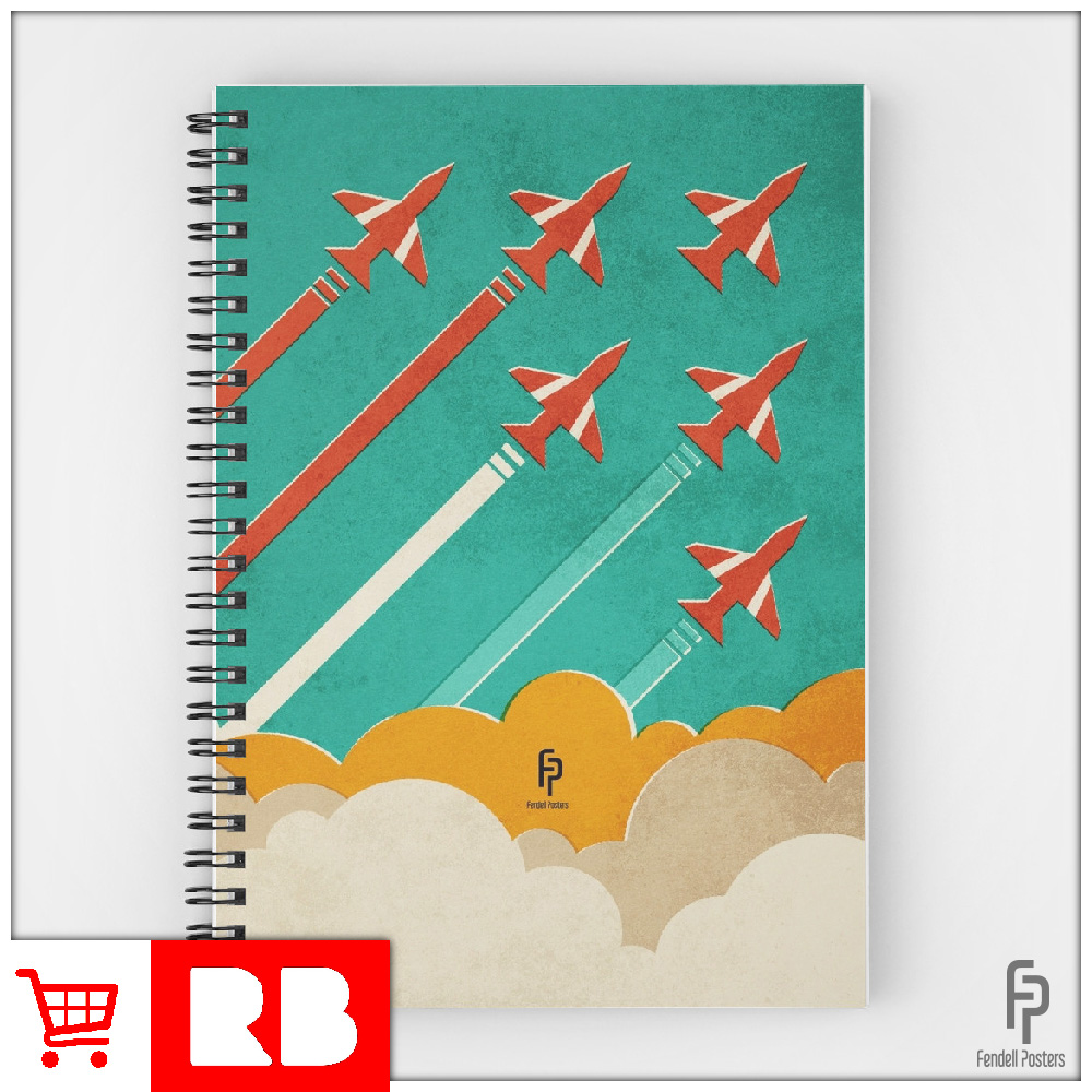 Red Arrows - Spiral Notebook