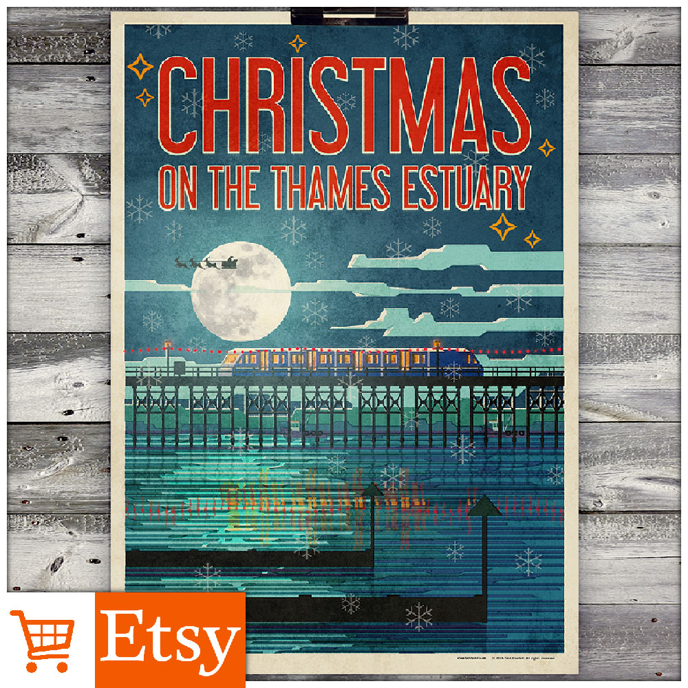 Christmas on the Thames Estuary - A2 &amp; A4 Posters