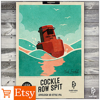 Leigh-on-Sea Brewery - Cockle Row Spit A2 &amp; A4 Poster