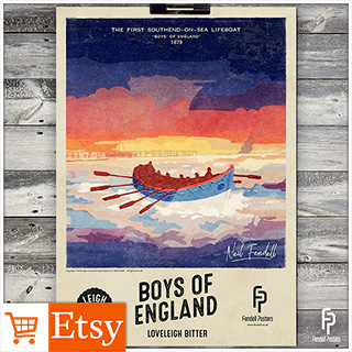 Leigh-on-Sea Brewery - Boys of England A2 & A4 Posters