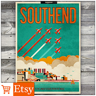 Southend - Poster (A4 &amp; A2 Sizes)