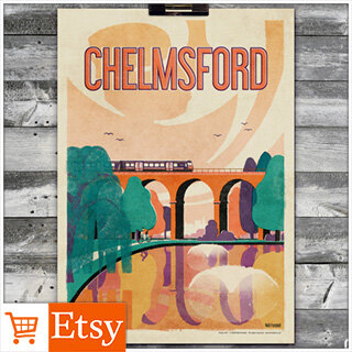 Chelmsford - Poster (A4 &amp; A2 Sizes)