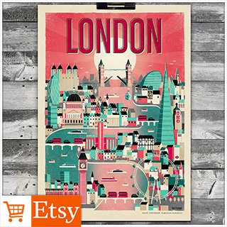 London - Poster (A2, A3 &amp; A4 sizes)