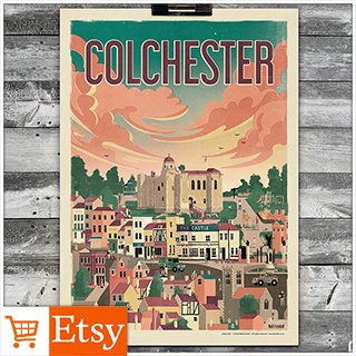 Colchester - Poster (A4, A3 and A2 Sizes)
