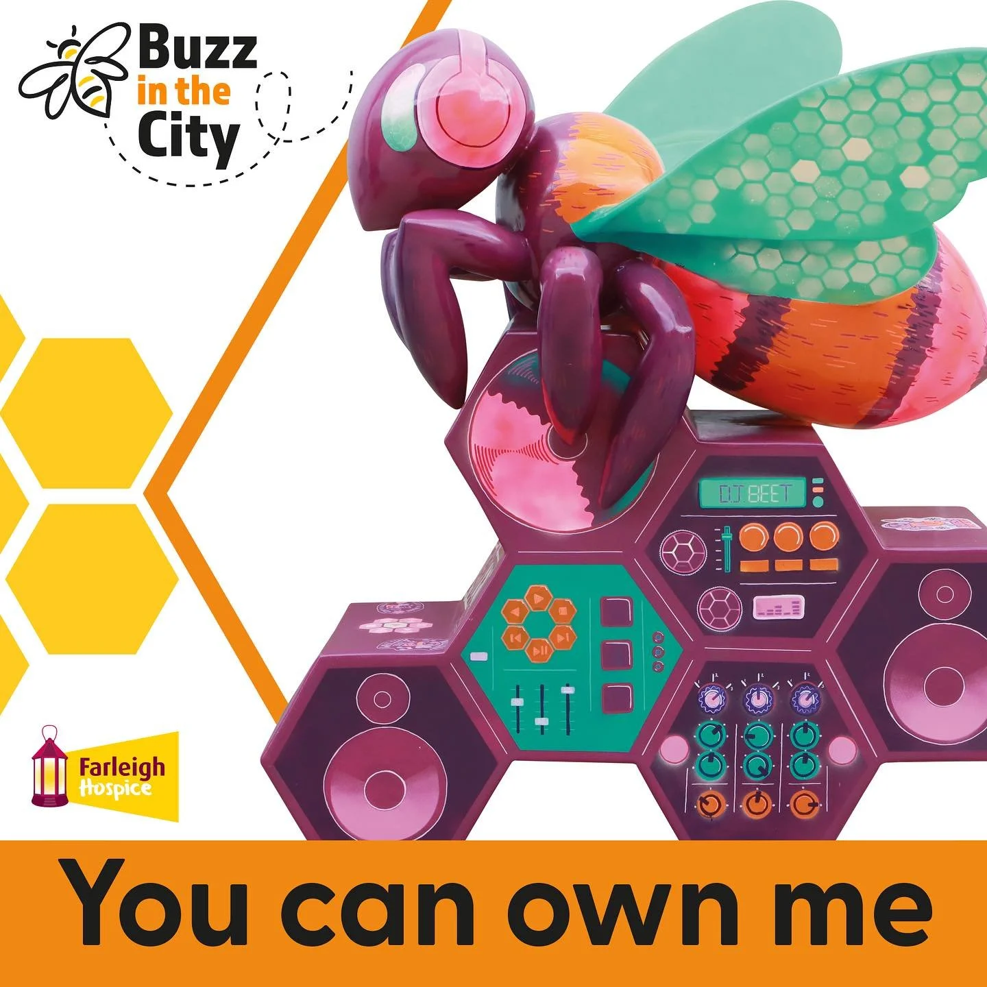 DJ Beet will be up for auction to raise vital funds for Farleigh Hospice. The live auction takes place tomorrow Wednesday 17th so please register your interest and be in with a chance to own something really unique. 
@fhbuzzinthecity @farleighhospic