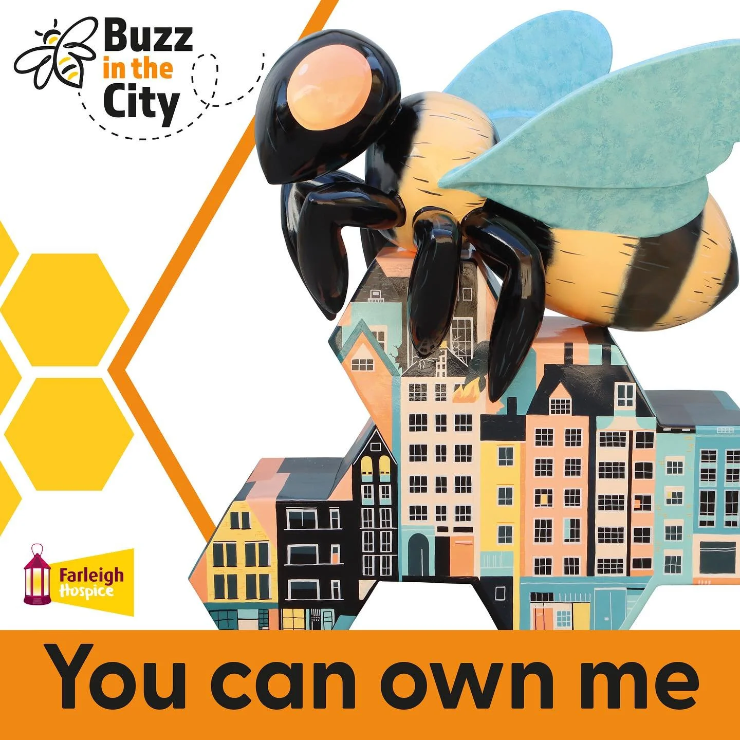 Yes, Attack of the Giant Bee, along with DJ Beet, and the rest of the swarm, will be buzzing to auction tomorrow. 
Your chance to own your very own @fhbuzzinthecity bee and raise vital funds for @farleighhospice . Best of luck.
#buzzinthecity #chel