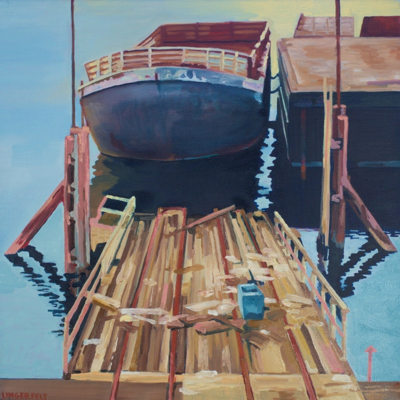 Barge Study I 12x12" 2015