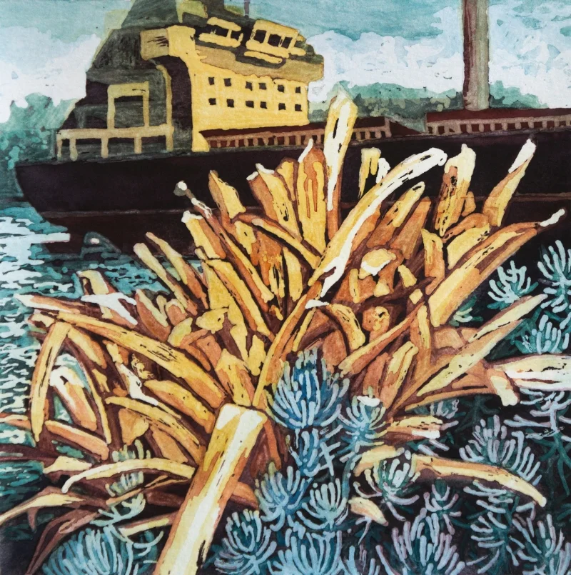 tropical inlet 8x8" watercolor 2016
