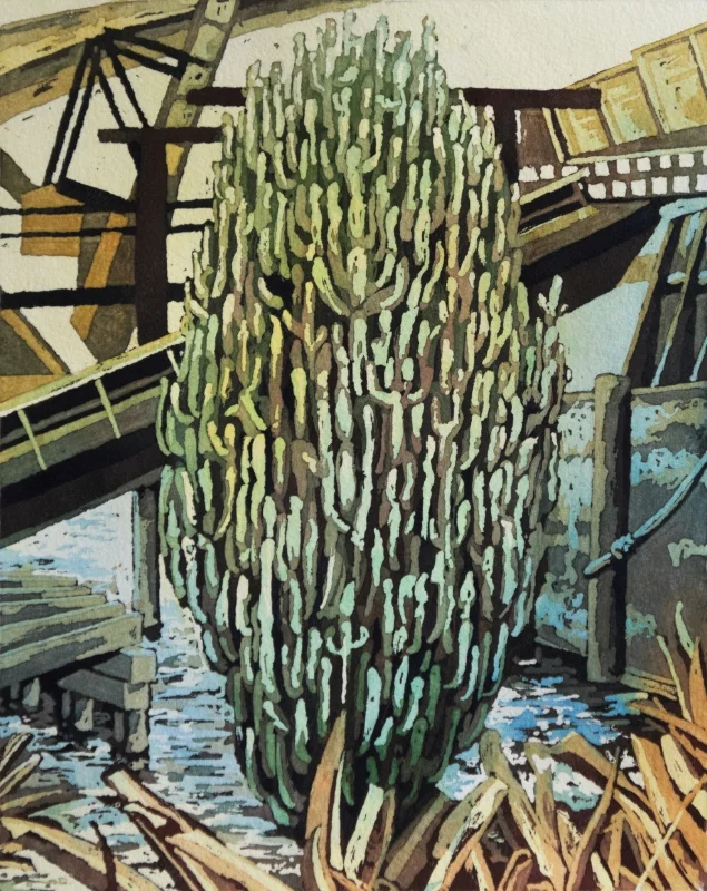 hawaii cactus 8x10" watercolor 2016