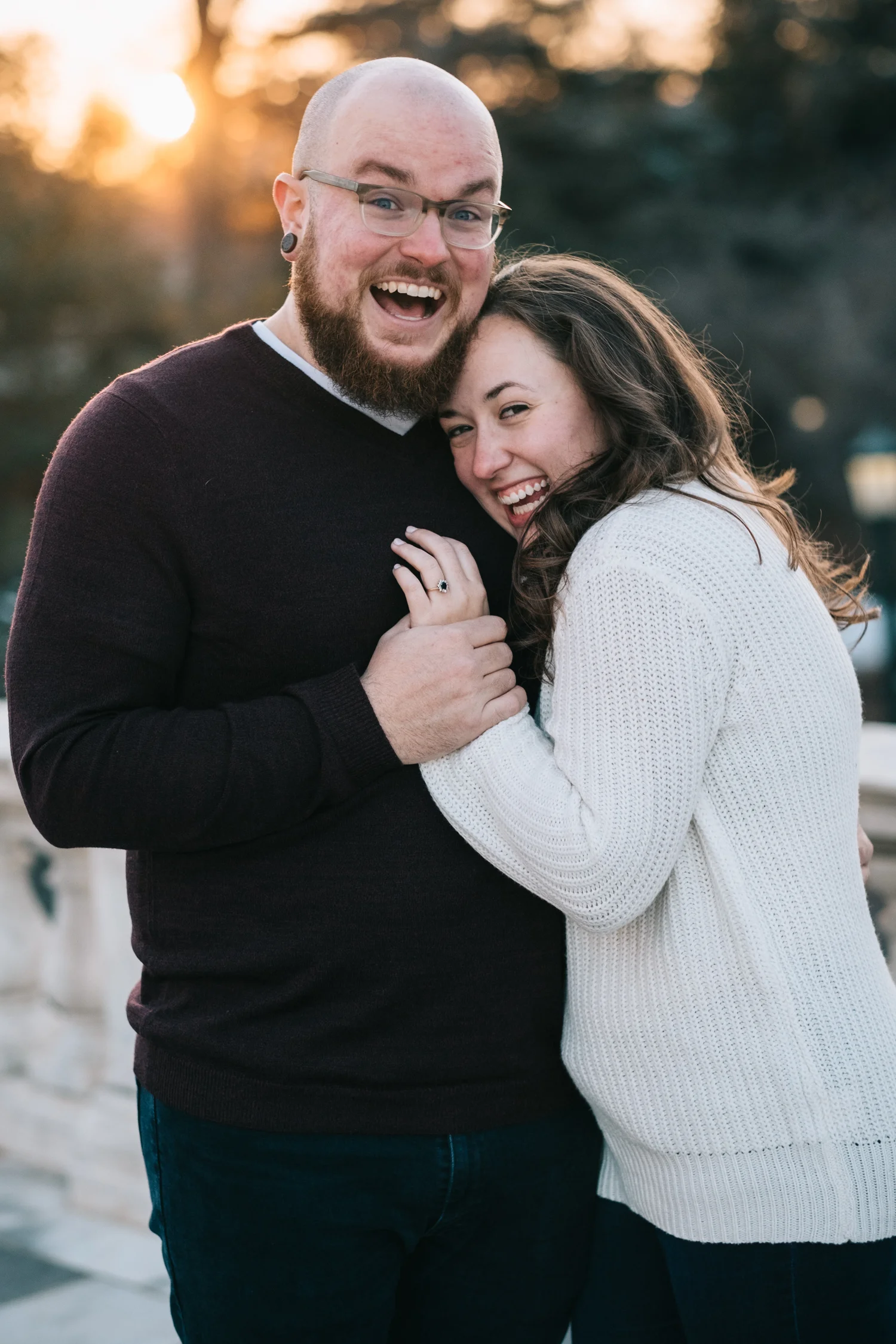 Sunset Engagement Pictures at UVA