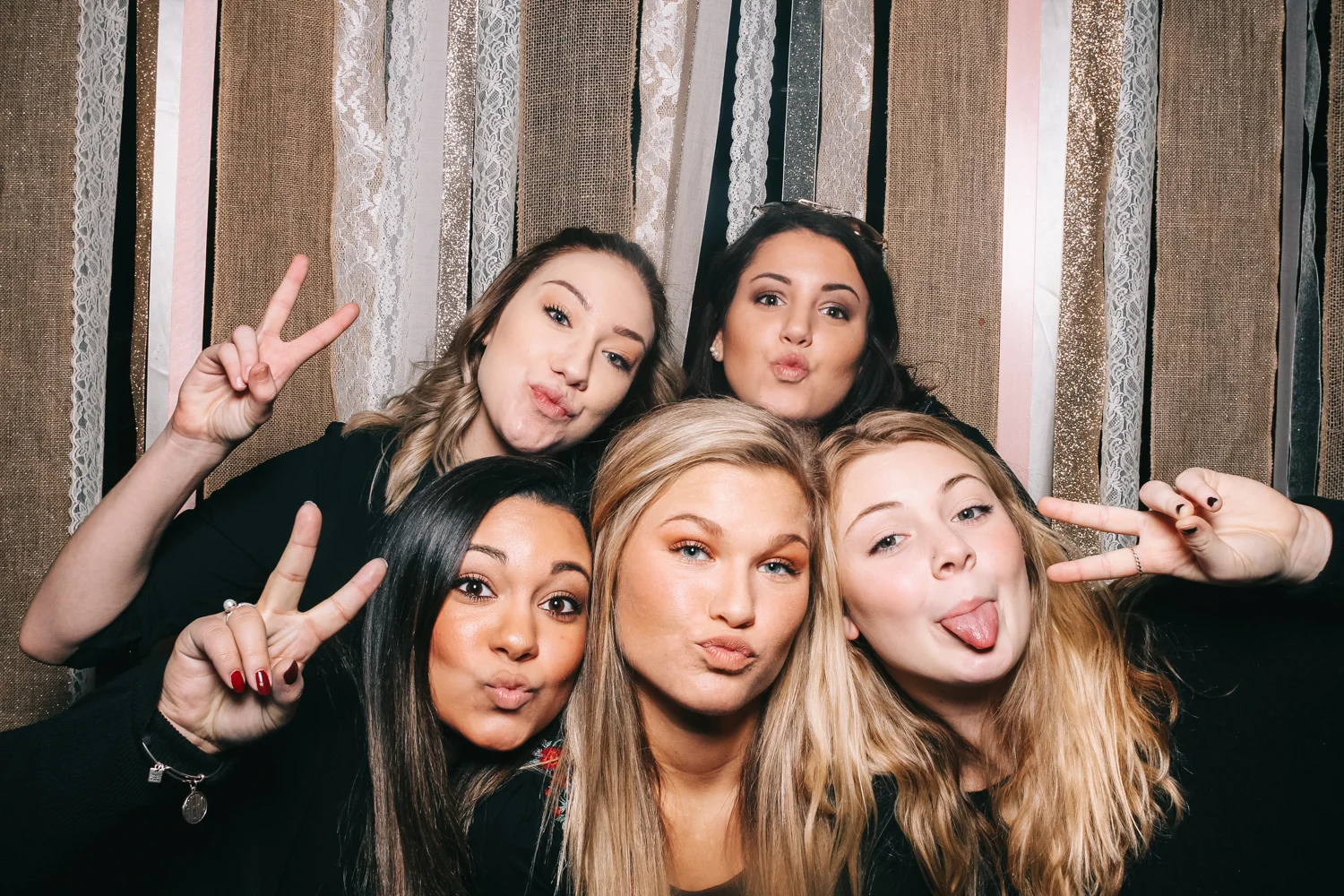 washington dc photo booth of future bride and her bridesmaids