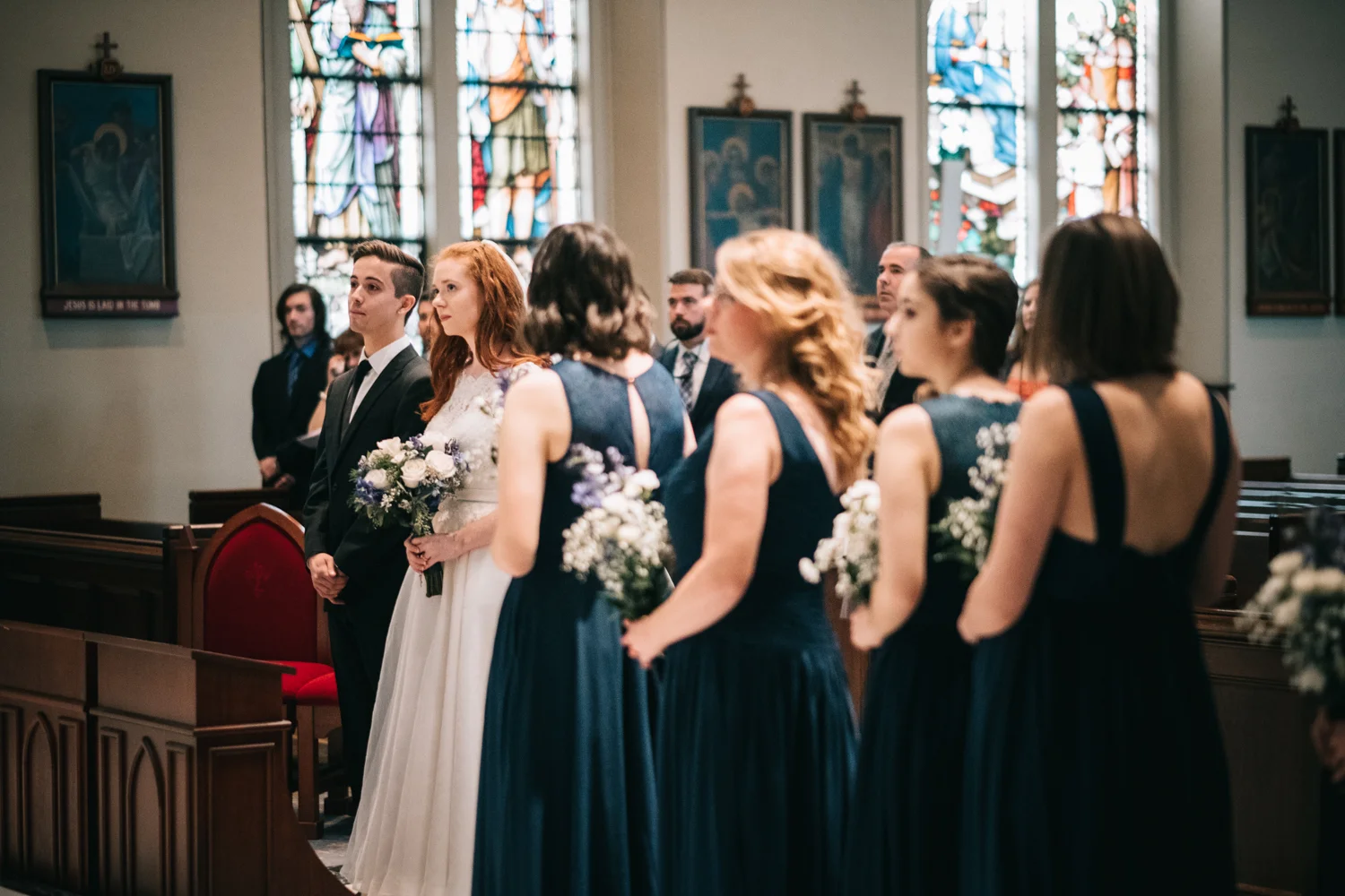 Allison and Christopher The Basilica of Saint Mary Old Town Alexandria Wedding