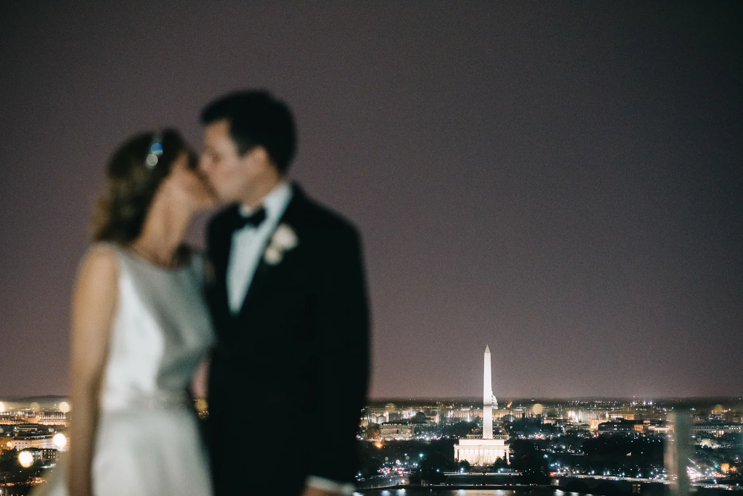 Top of the Town Night Portraits Wedding