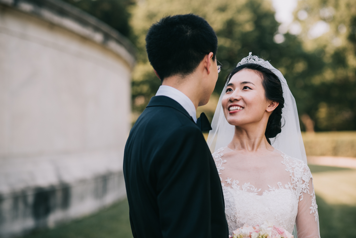 Chinese couple wedding portraits at the Jefferson in DC