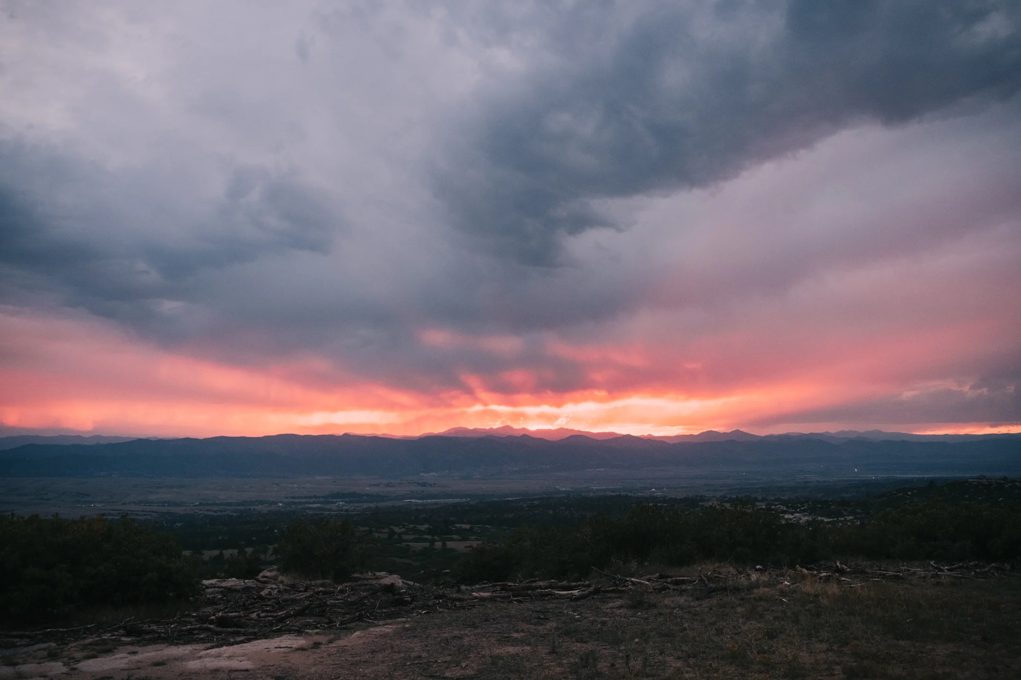 daniel's park Colorado sunset over the rockies