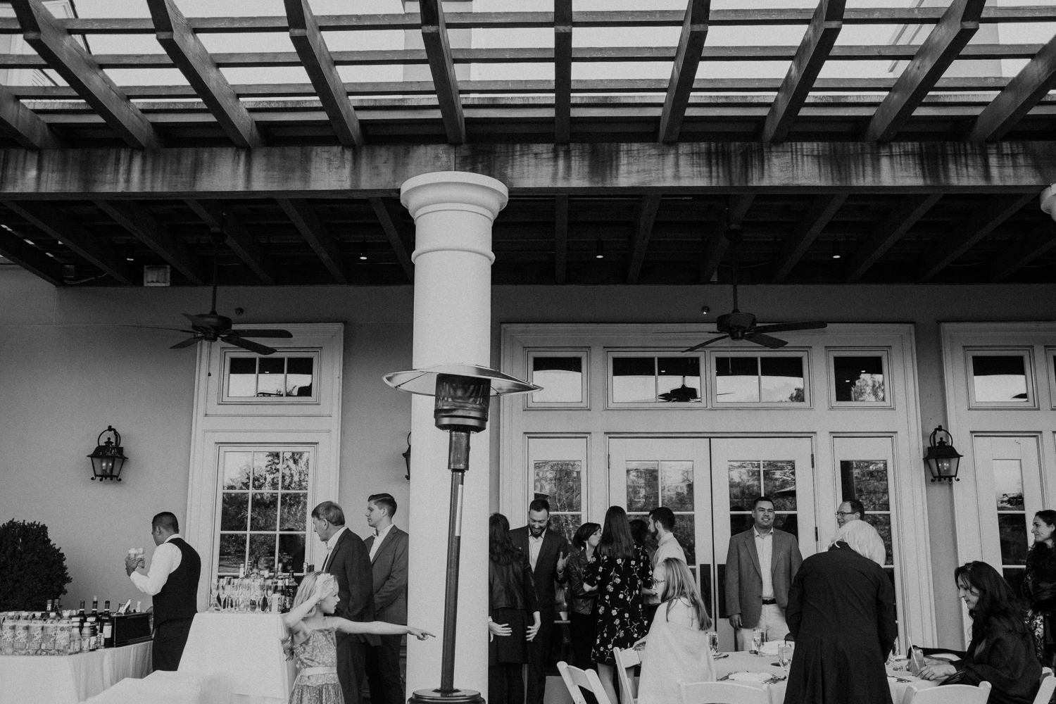 guests order drinks at salamander resort cocktail hour