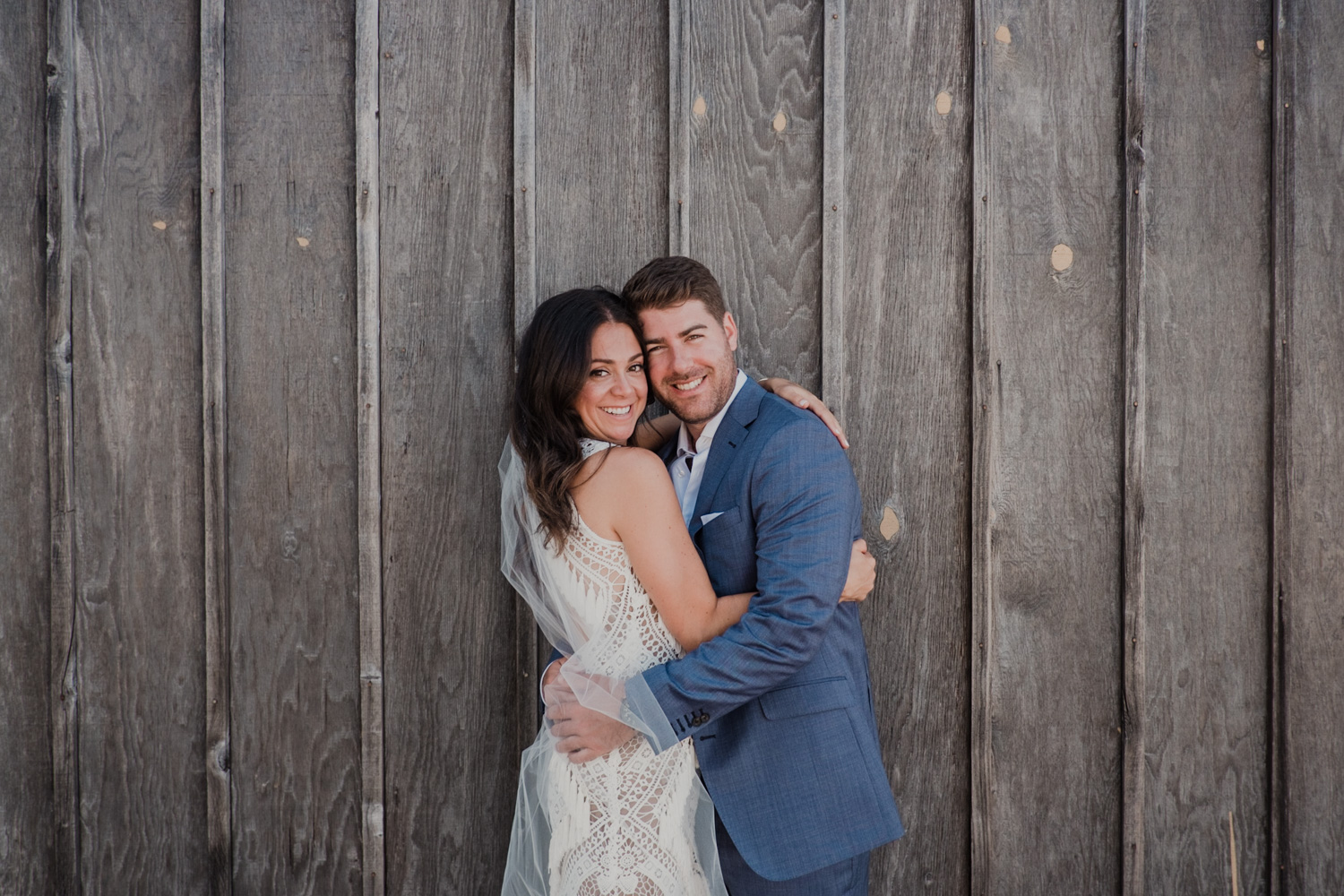 bride and groom portrait after first look