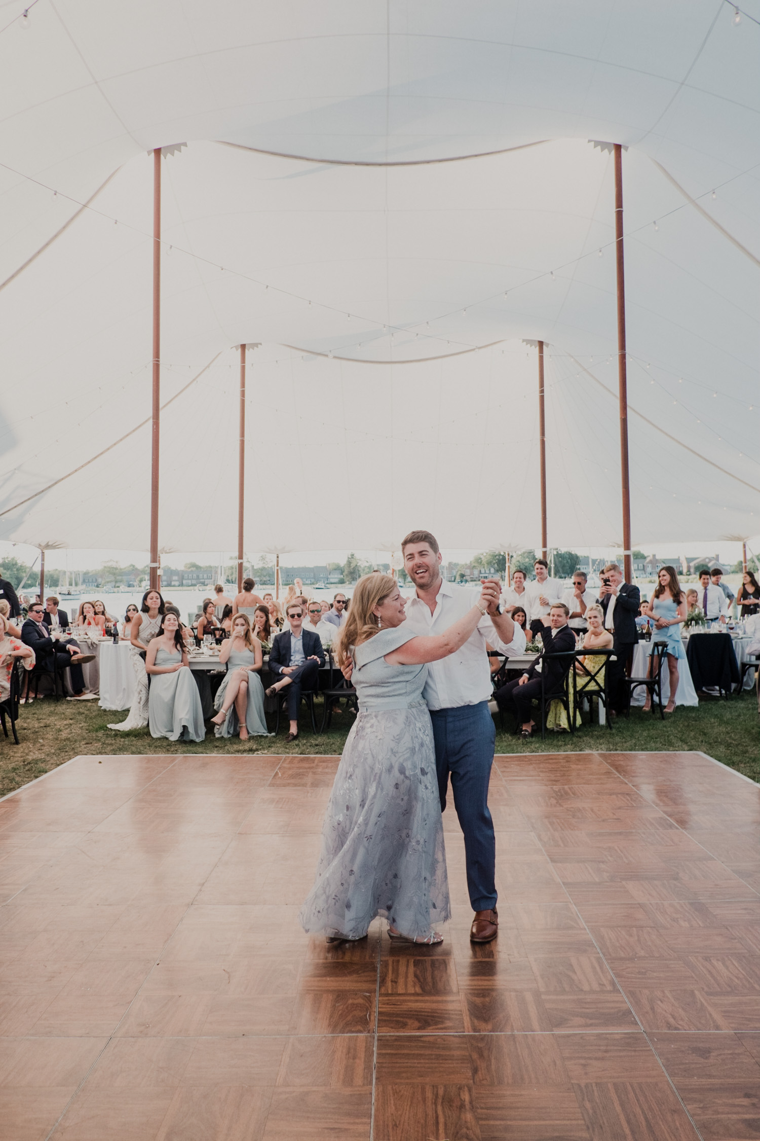 mother son dance at Chesapeake bay wedding