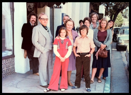 Snapshot of our family in 1975 in front of La Boheme, now La Bicyclette.