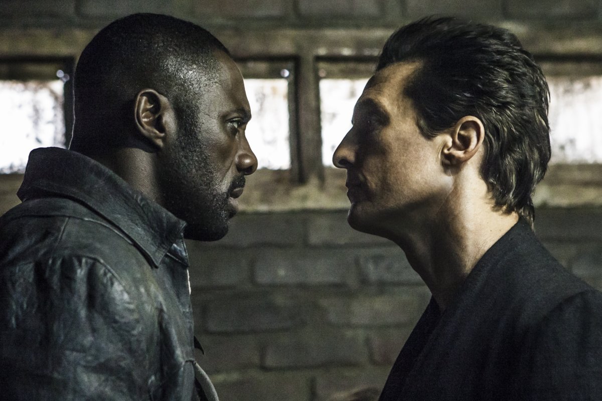 Actors Idris Elba & Matthew McConaughey in The Dark Tower. 
