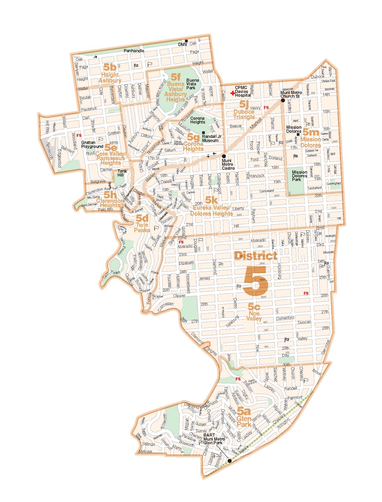 District 5 - Central Lower Pacific Heights, Anza Vista, Western Addition, North Panhandle, Alamo Square, Hayes Valley