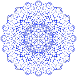 line image of a mandala