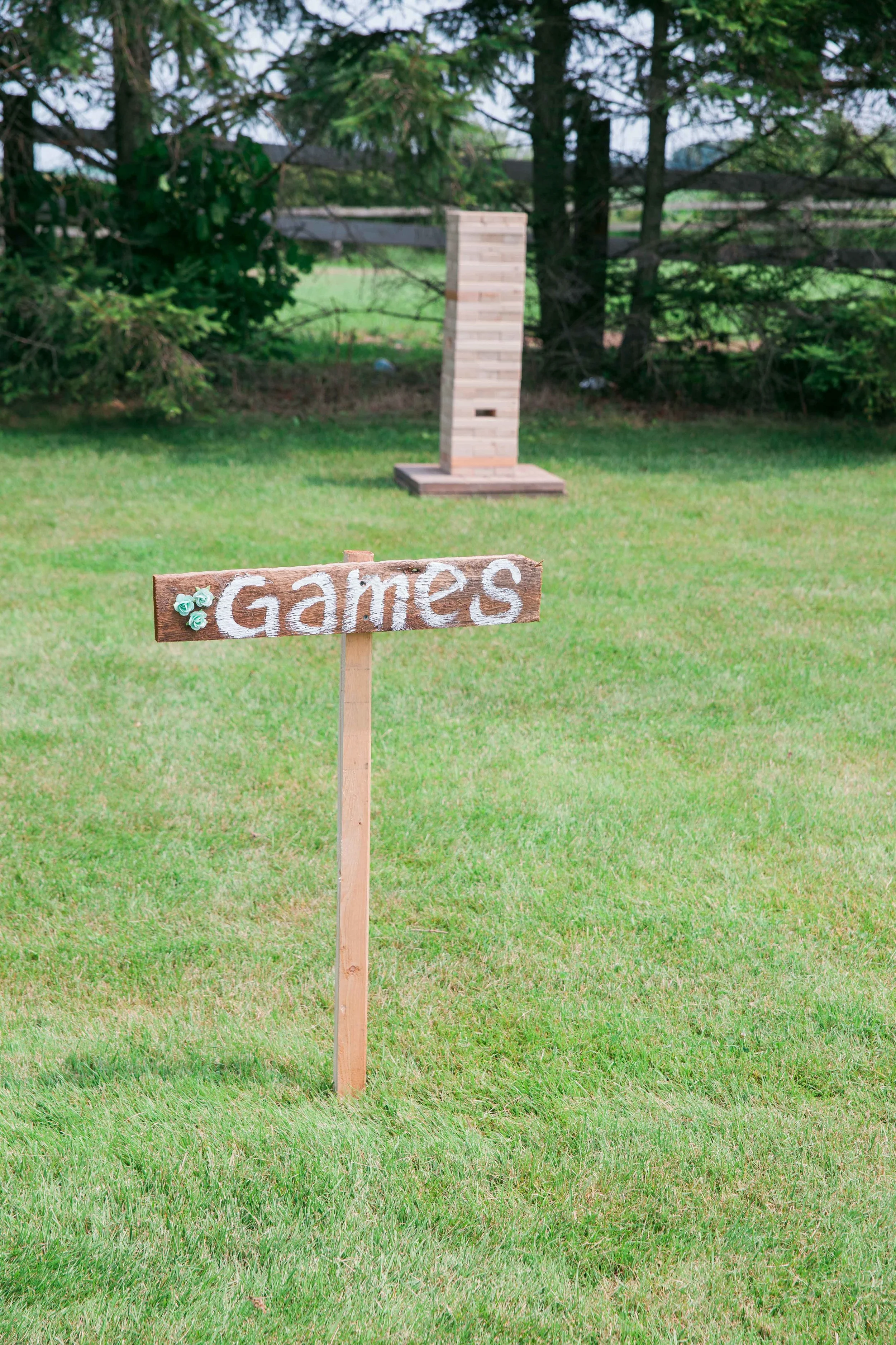 DIY wedding games at farm wedding