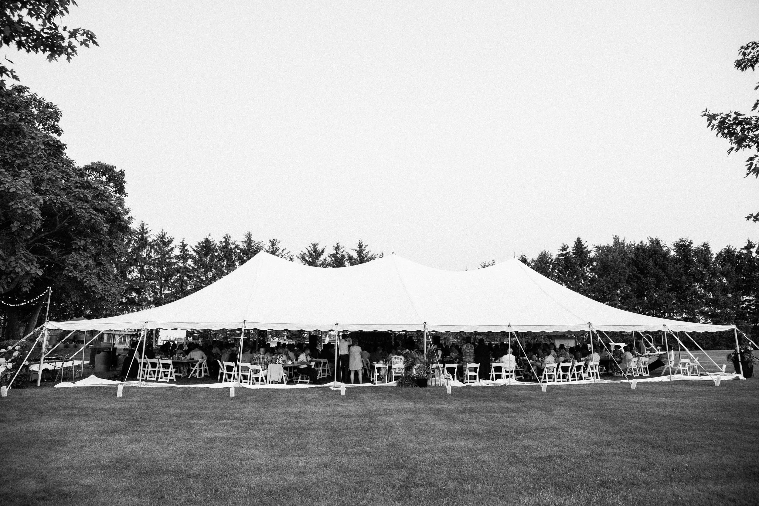Tented wedding on Ontario farm