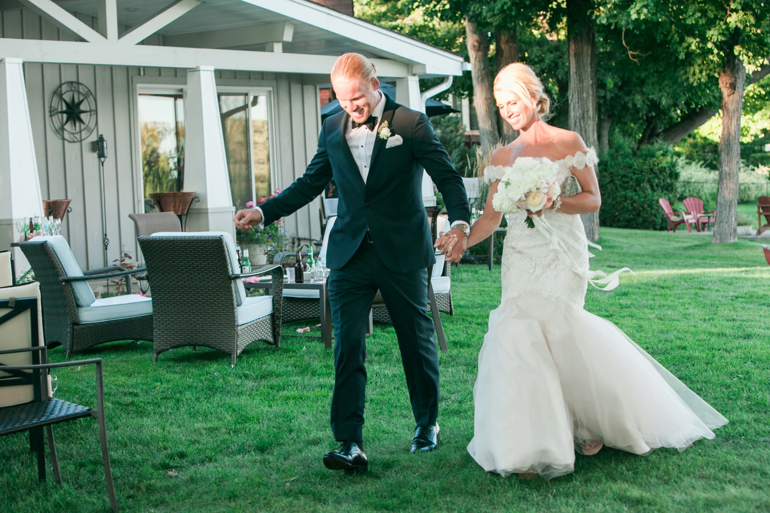 Bride and groom during grand entrance