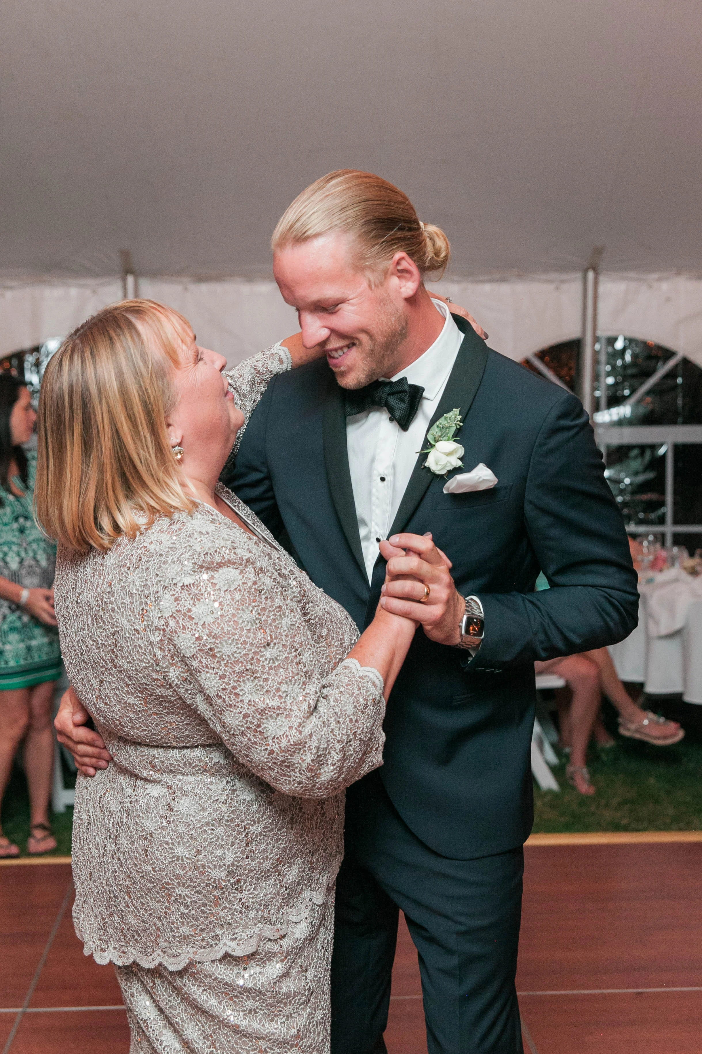 Mother son dance at Muskoka wedding