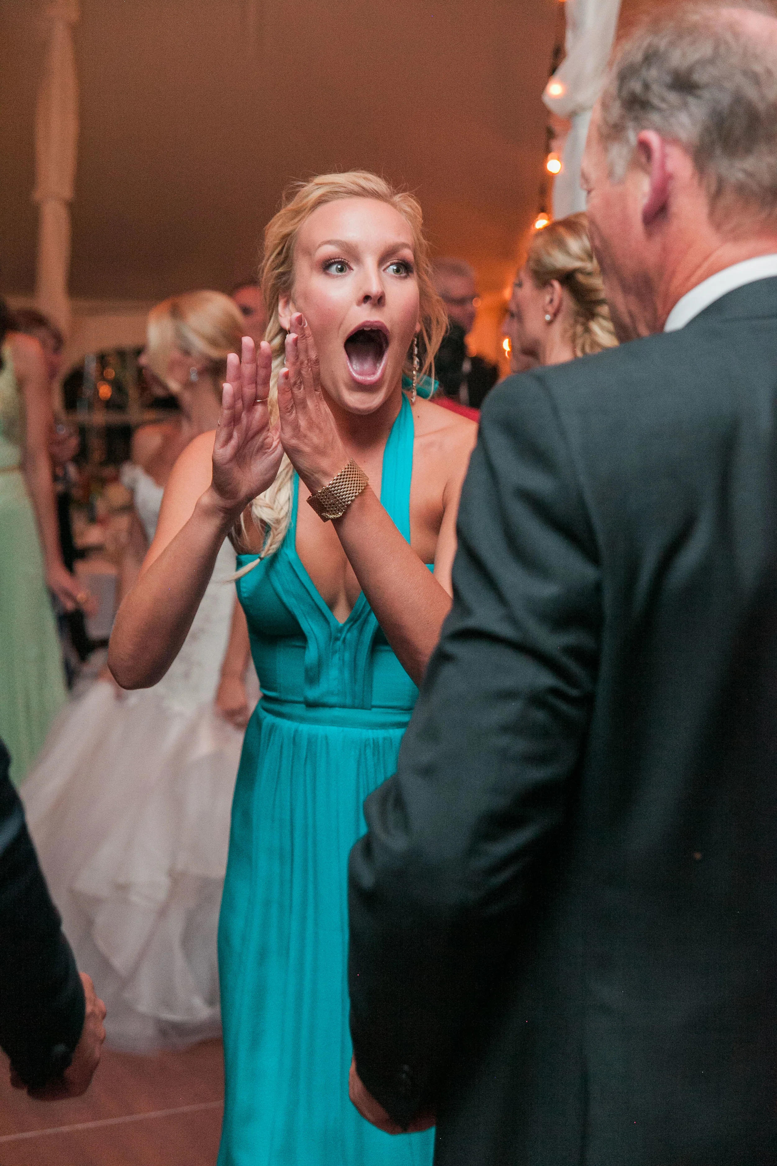 Dancing at tented Muskoka wedding