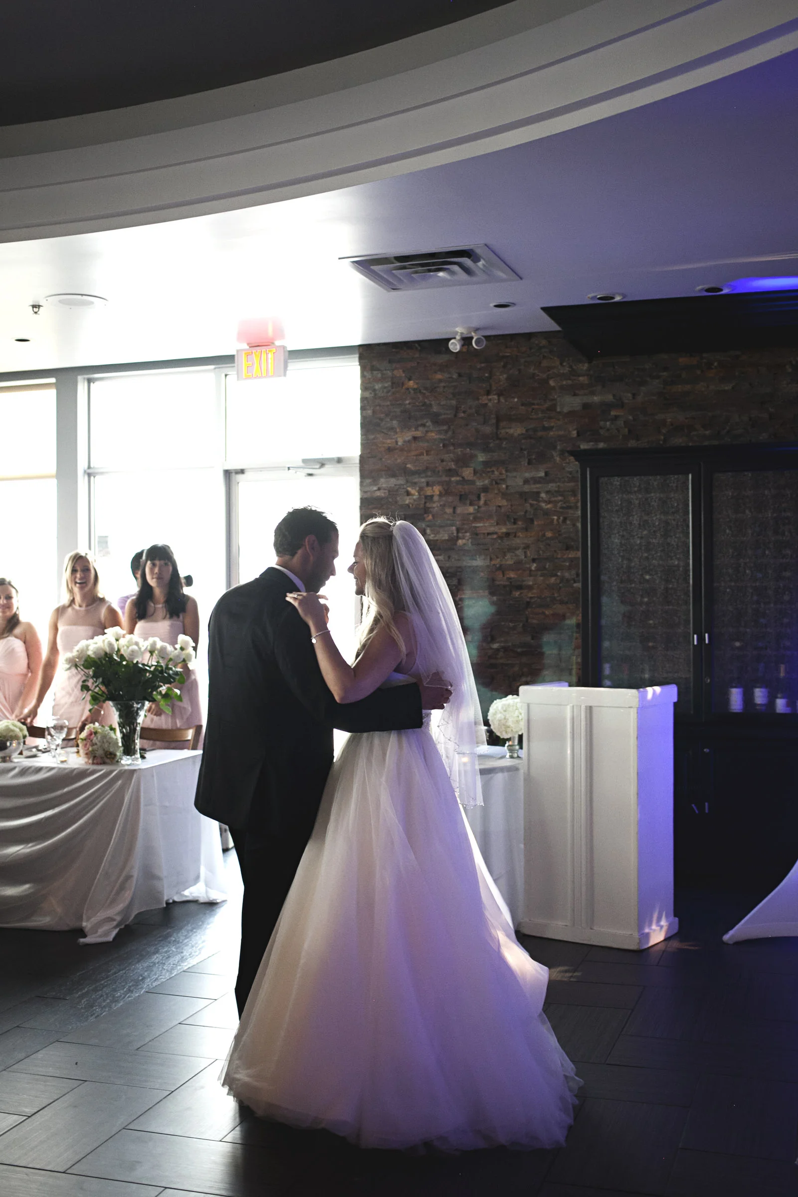 Couple's first dance at Compass Restaurant wedding