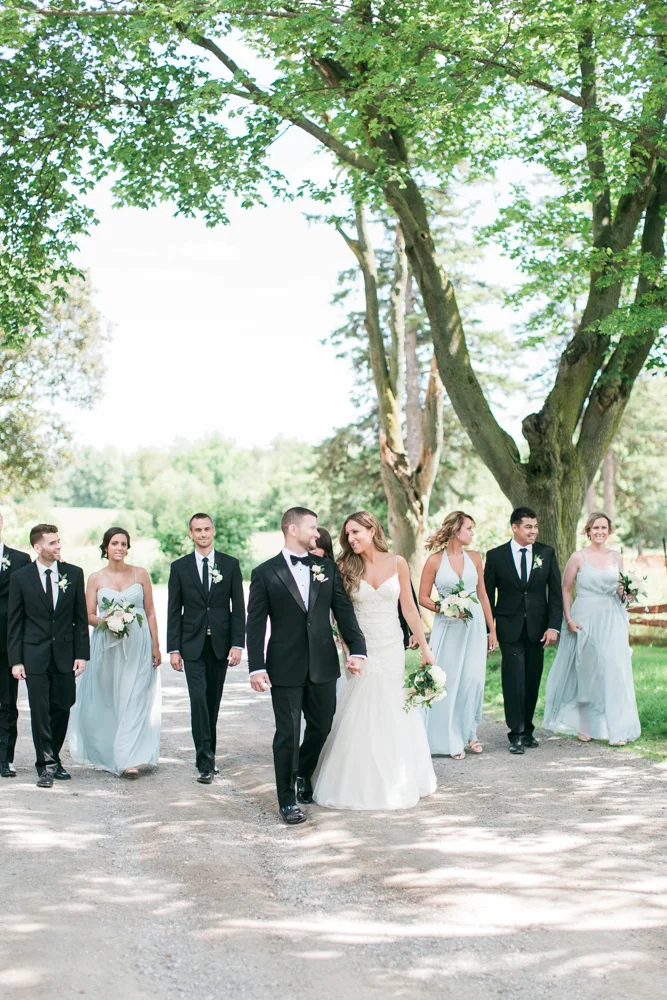 bridal party photos at scotsdale farm