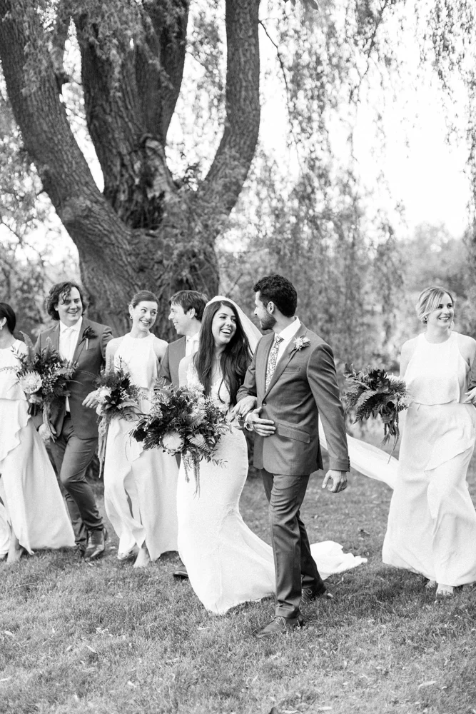 bridal party photos at aberfoyle mill
