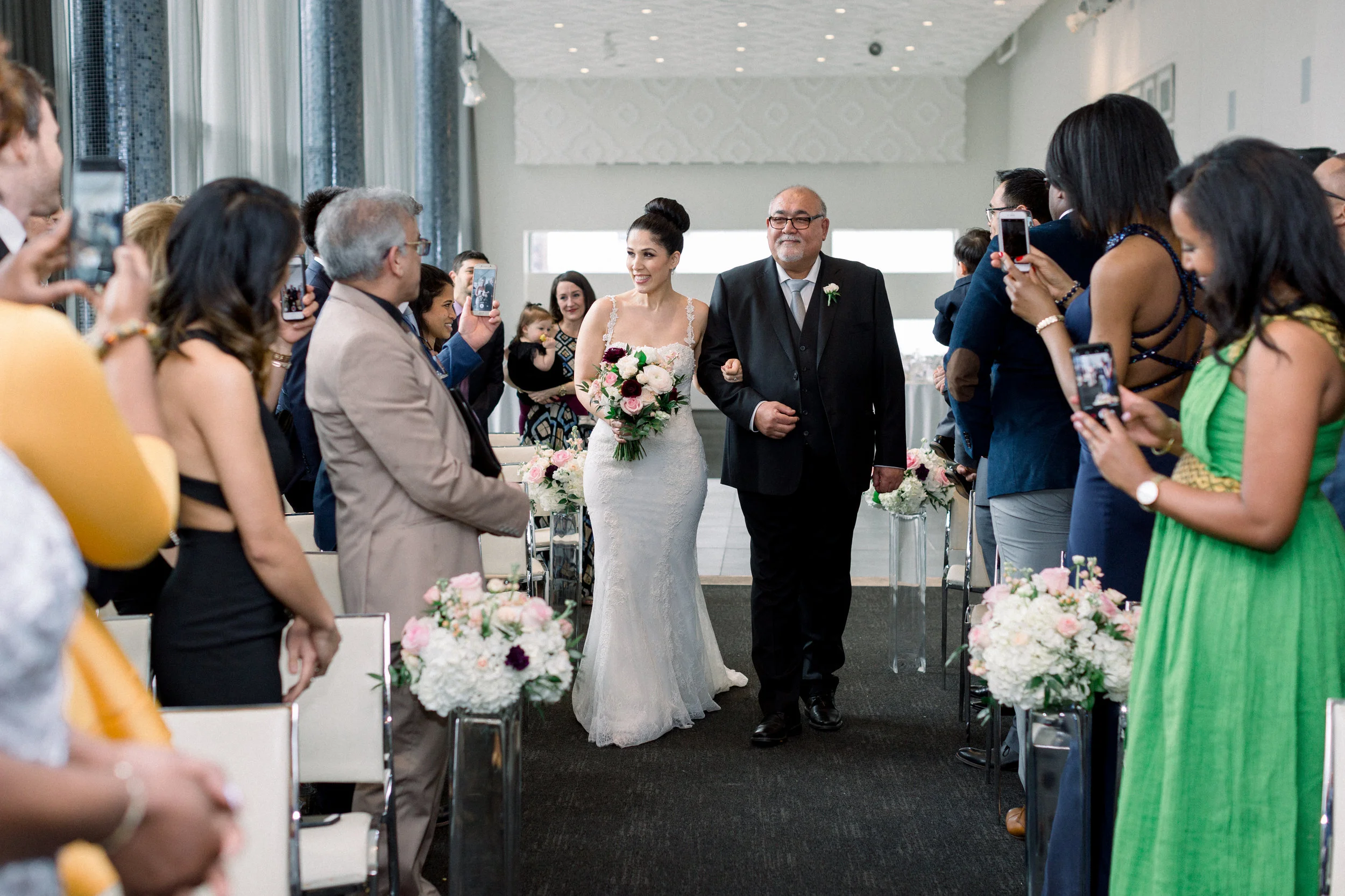 bride walking down the aisle
