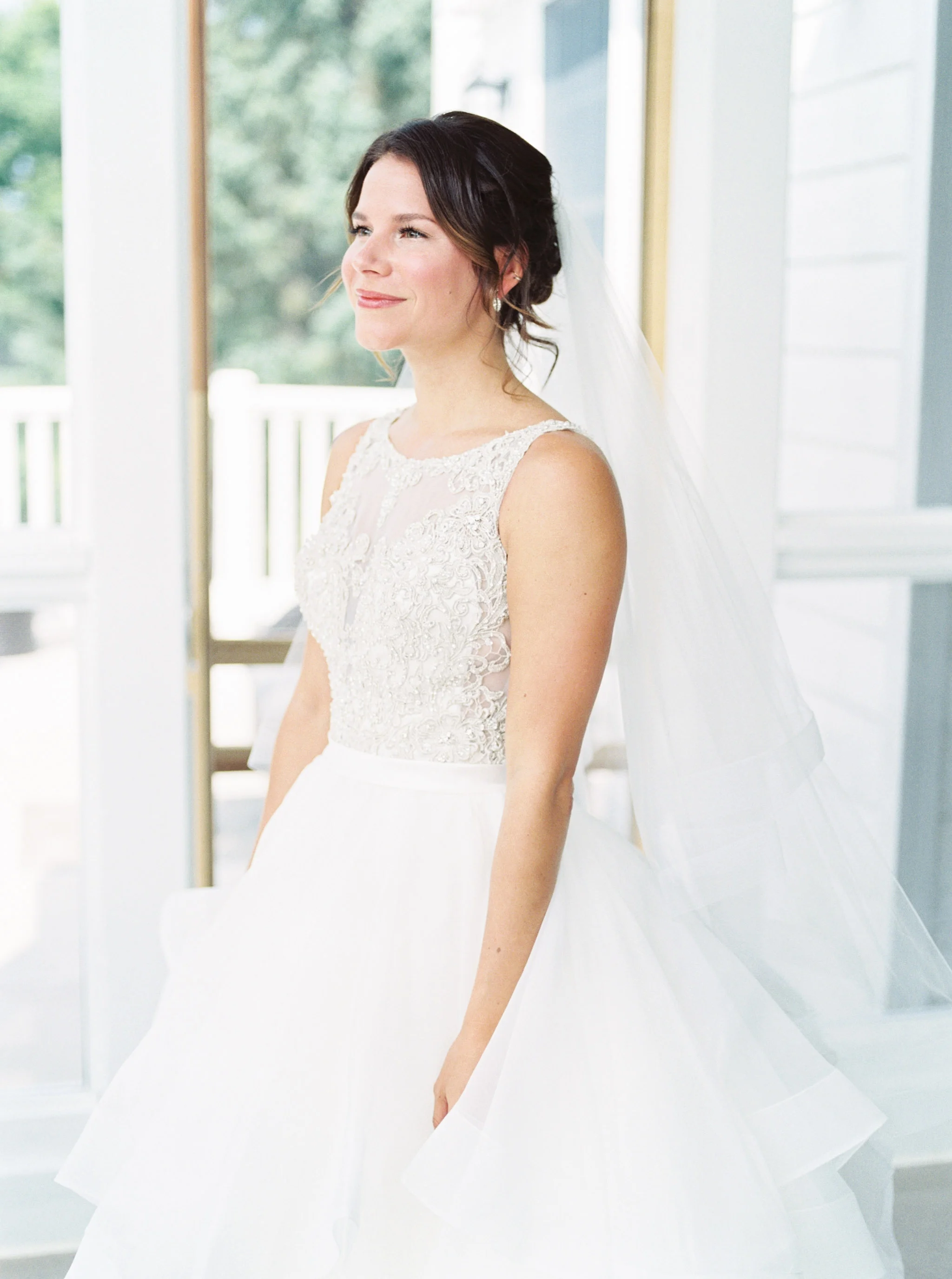 Bride getting ready for her wedding.