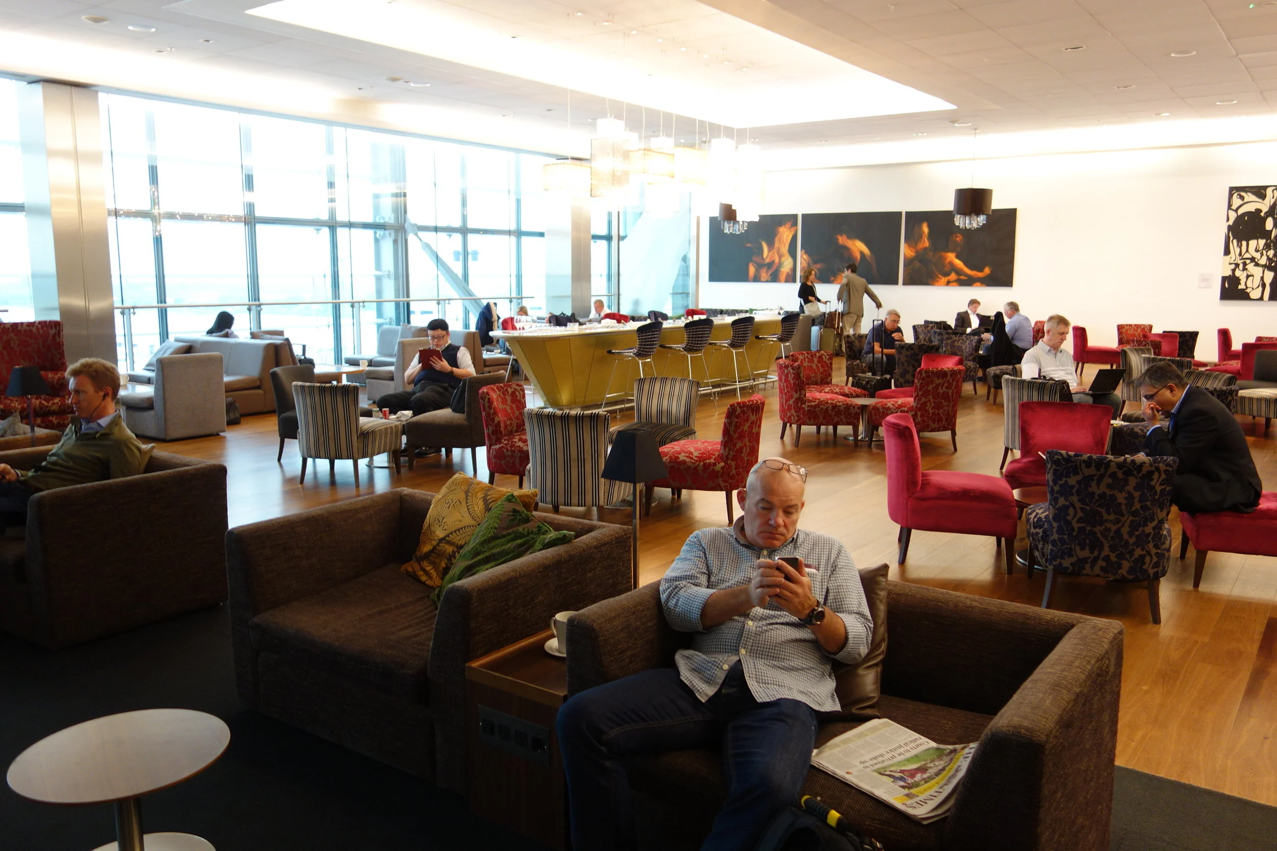SENTIENT at JFK Airport in British Airways First Class Lounge