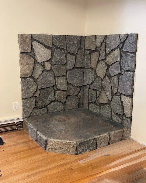 DIY stone veneer project done right. 
This homeowner handled the installation themselves, and our team is here to help guide you through any project from start to finish.

#DIYDoneRight #StoneVeneer #HomeImprovement #AllInStone #StoneWork #HomeProjec