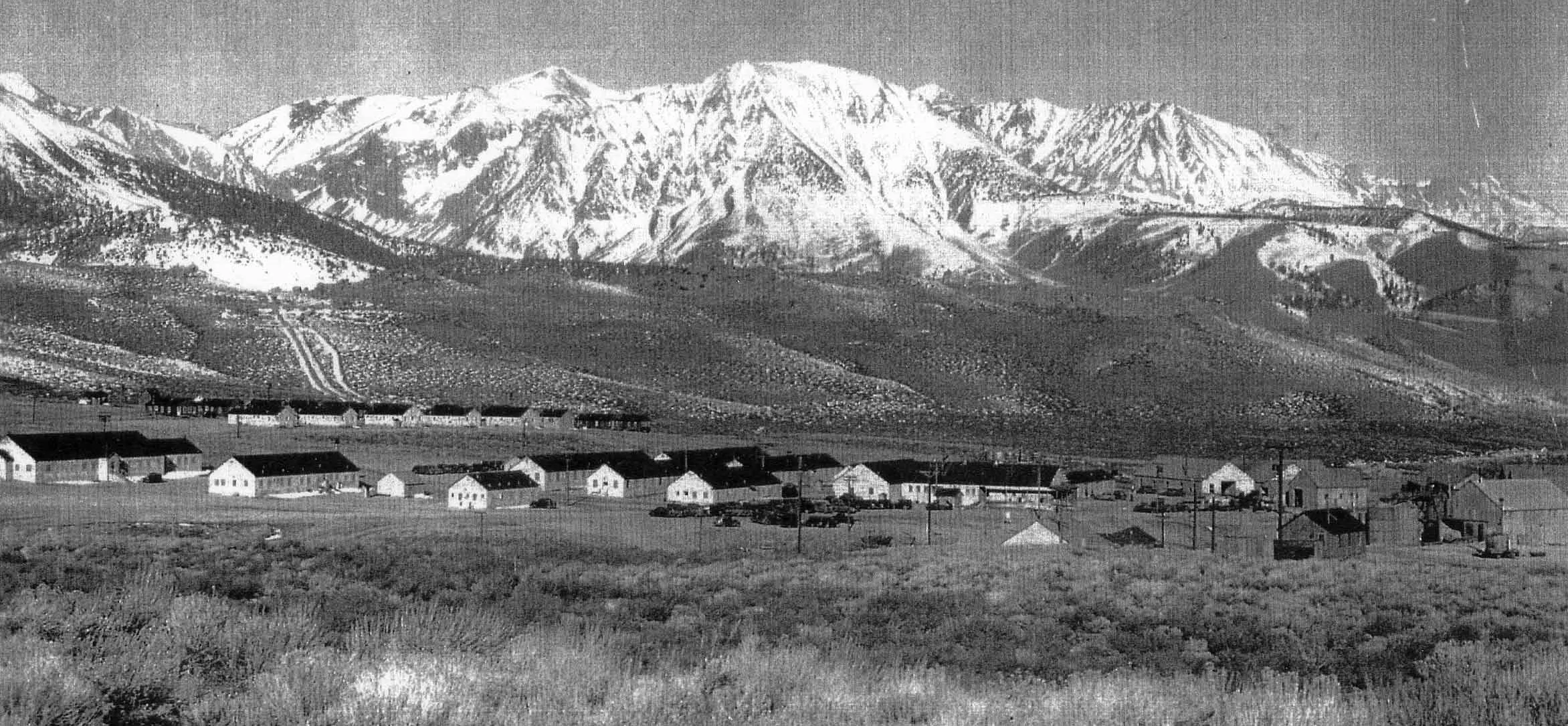 west portal construction camp, 1938, supported laborers boring an 11-mile tunnel beneath the mono craters to carry water from 4 creeks out of the mono basin to the la aqueduct