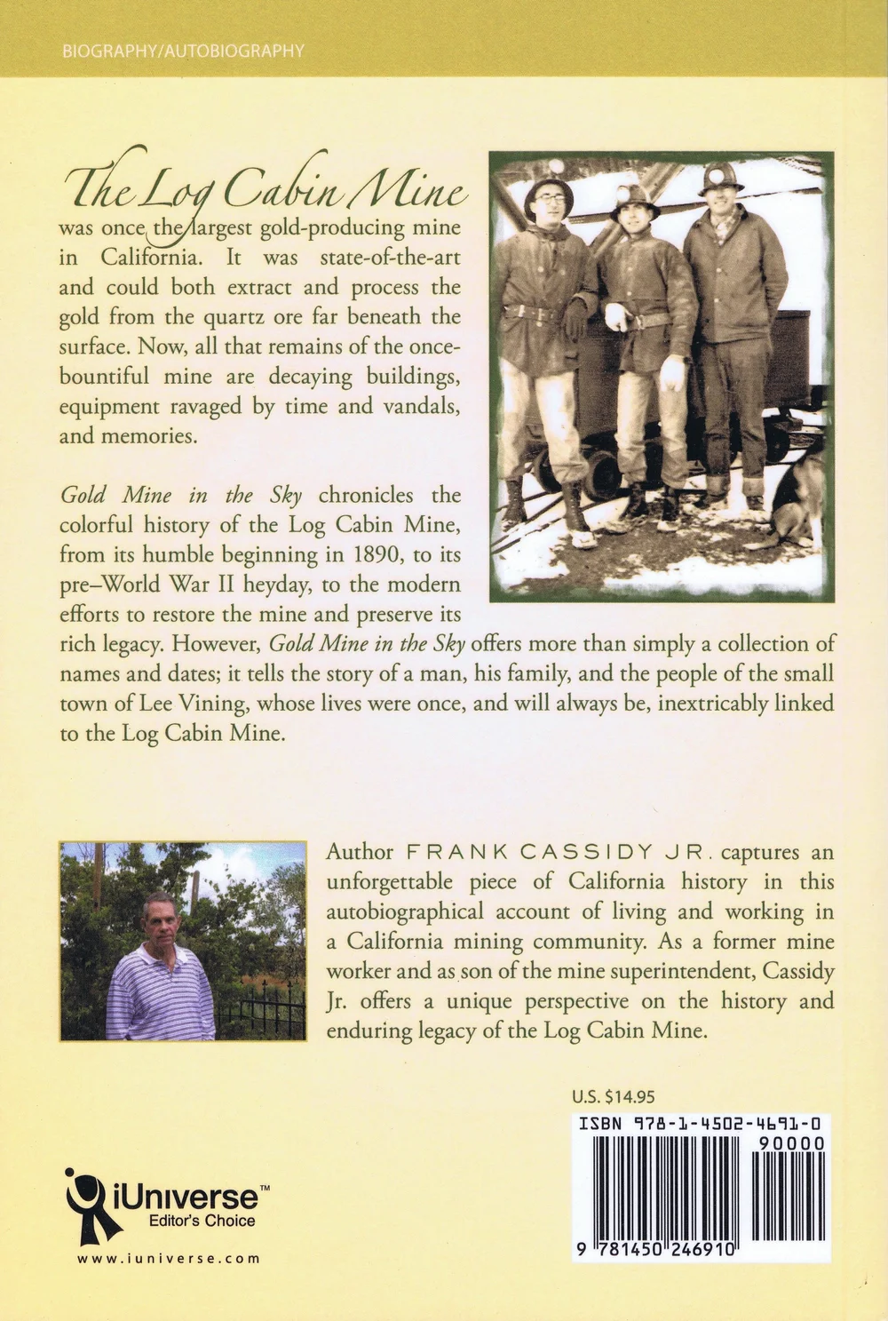 Gold Mine In The Sky A Personal History Of The Log Cabin Mine Mono Basin History Museum