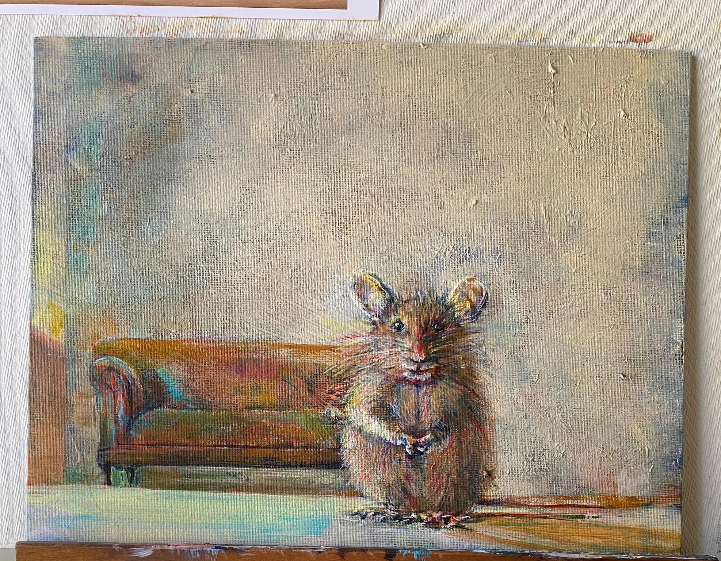 Playing with complimentary colors.  P. S. I&rsquo;m a teeny bit colorblind.  Makes it interesting.