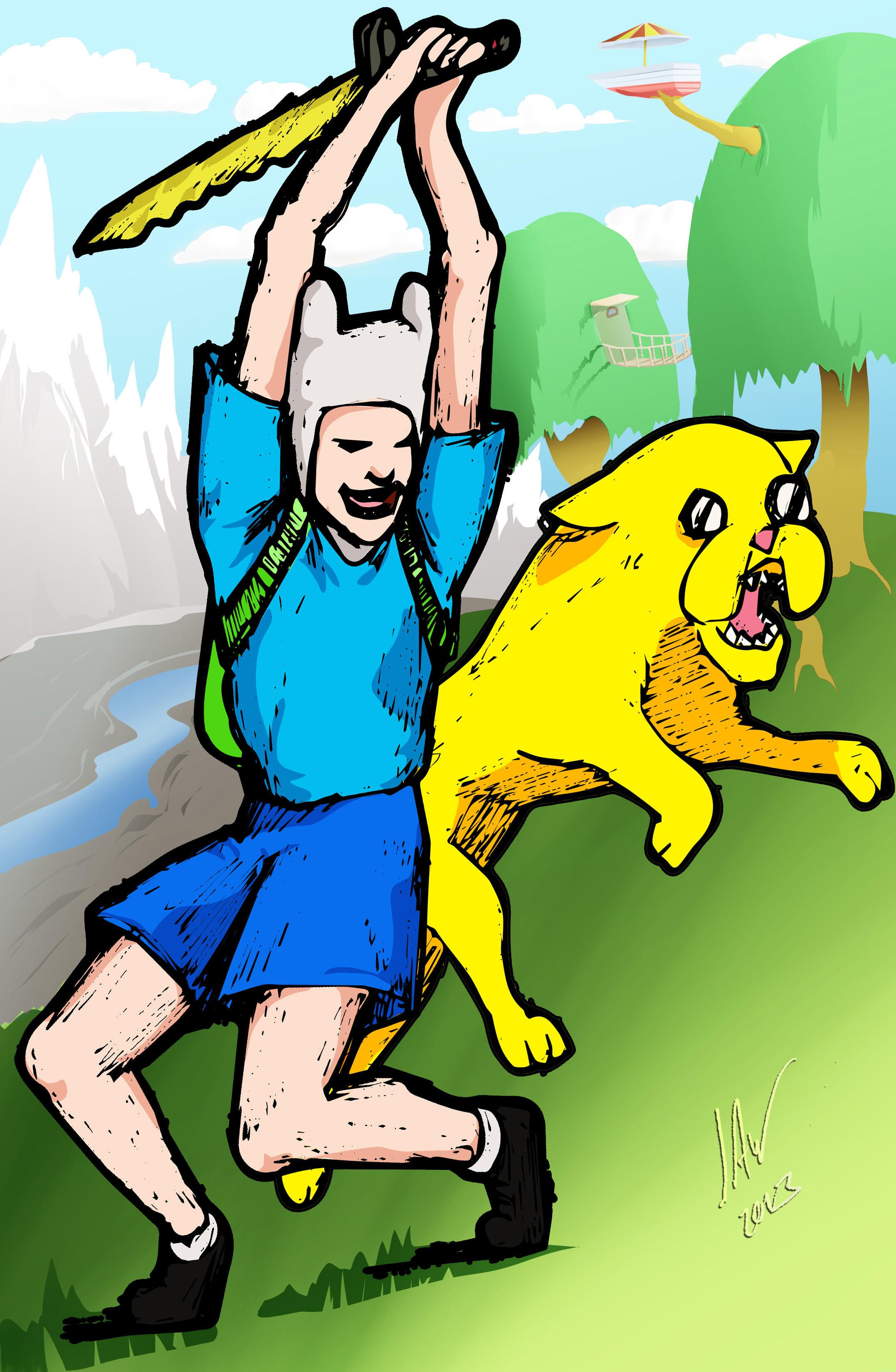 Adventure Time-Finn and Jake Manga Style 11x17.jpg