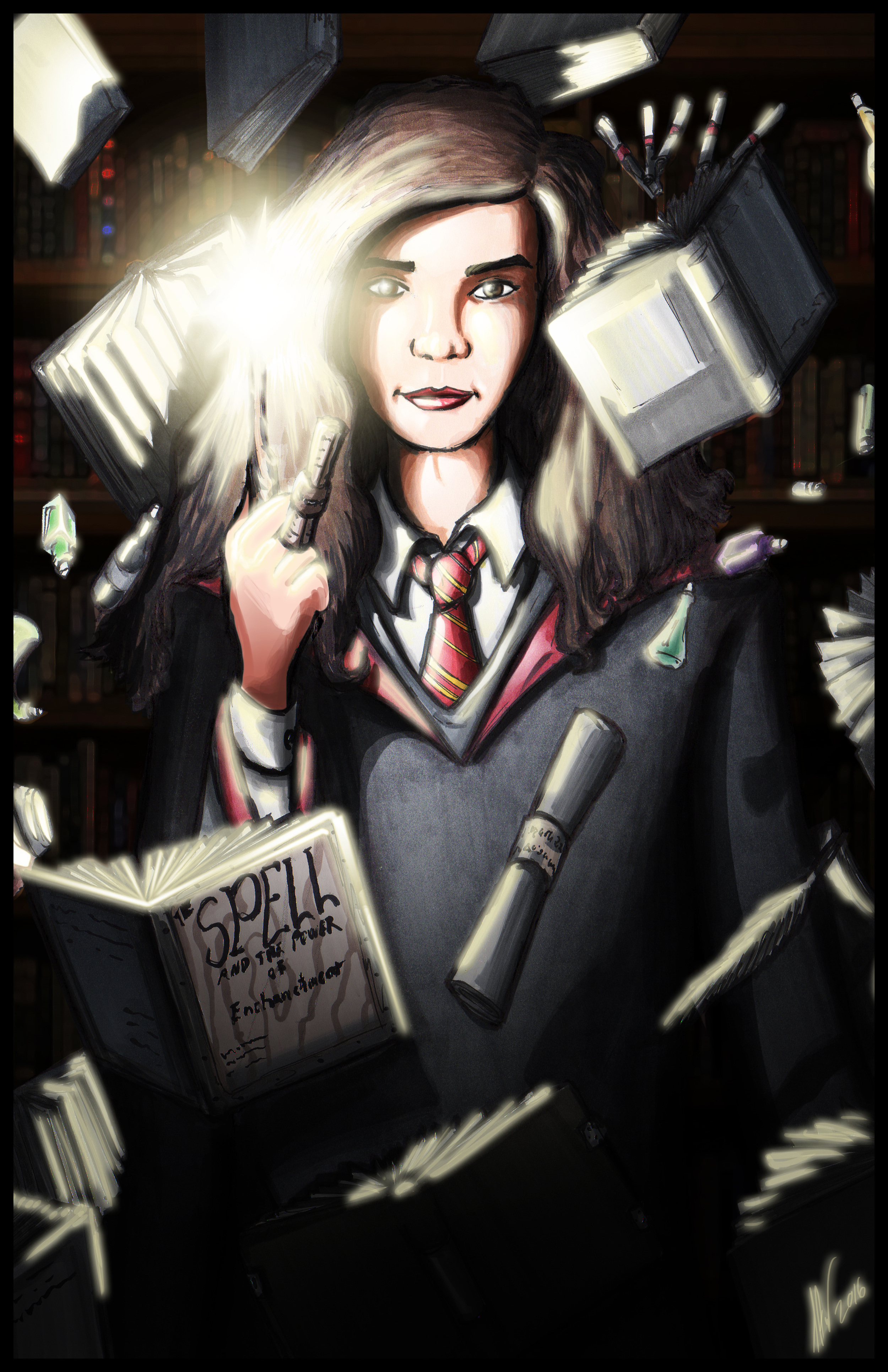 Hermione Granger - Bookwork 11x17.jpg