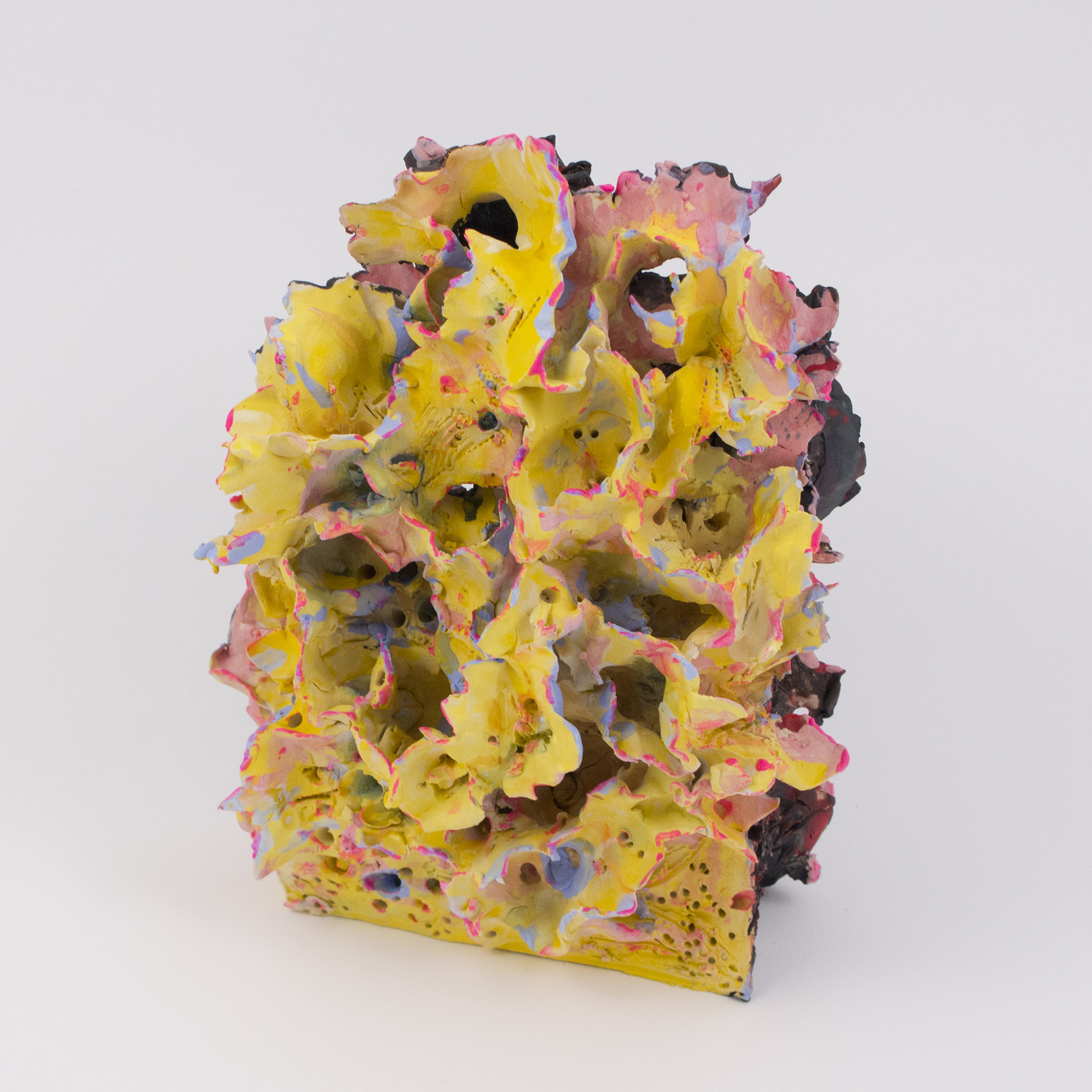 Urban Sprawl 7 , 9.5 x 7 x 6.5 inches, Stoneware, underglaze, acrylic, 2016