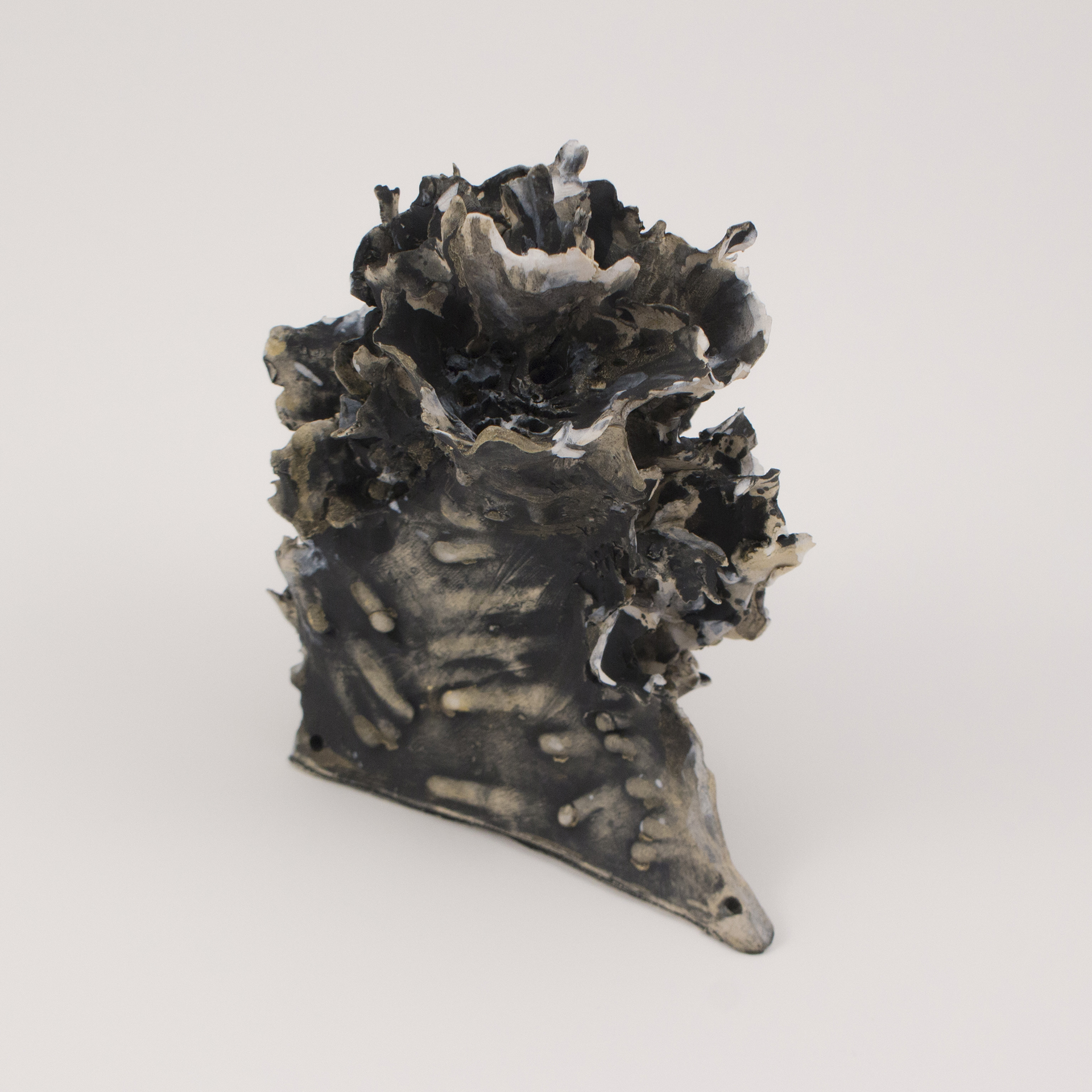 Urban Sprawl 9 , Stoneware, underglaze, acrylic, 6.75 x 7 x 5 inches, 2016