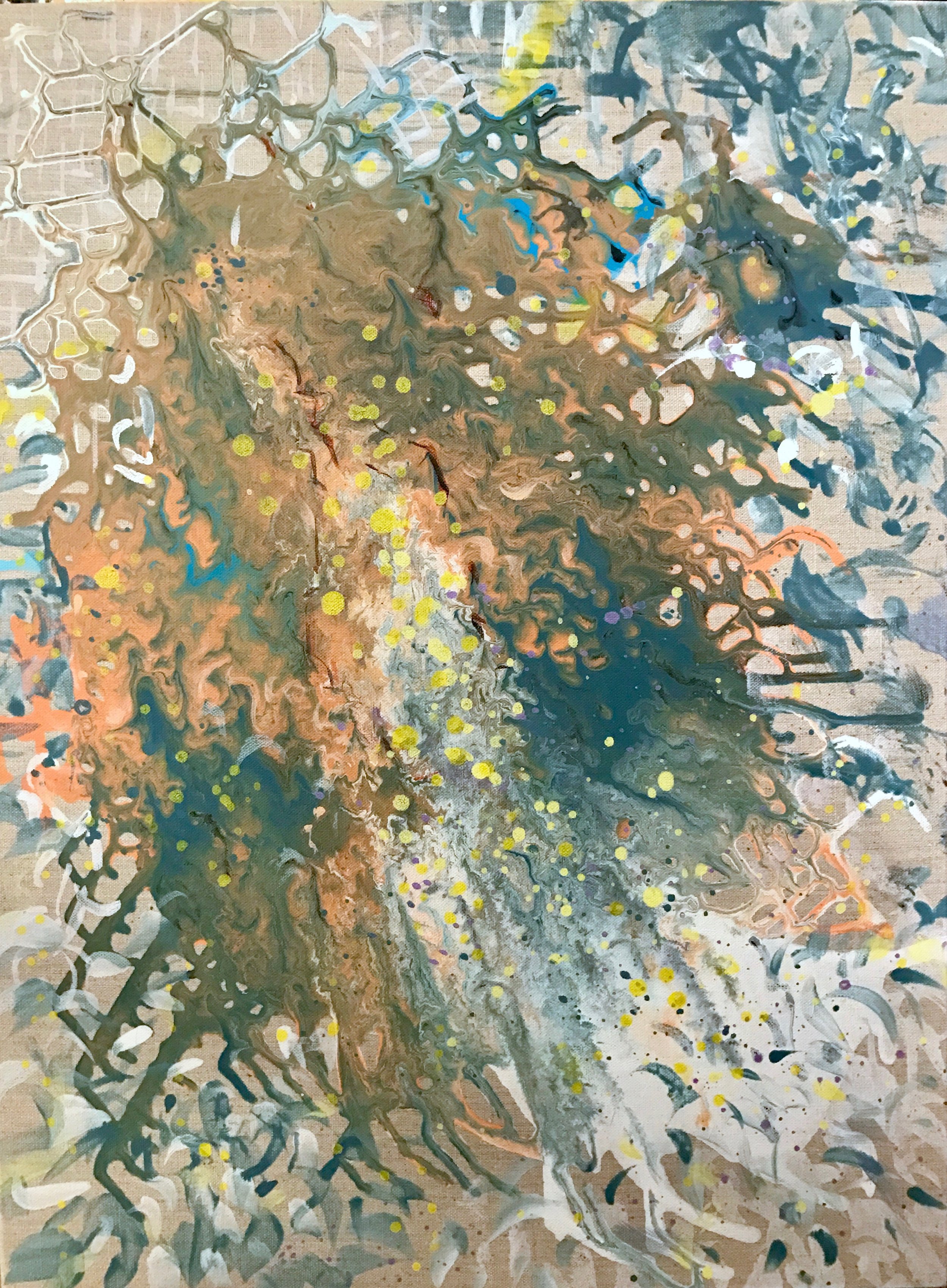 Slow Rupture , Acrylic on canvas, 24 x 18 inches, 2016